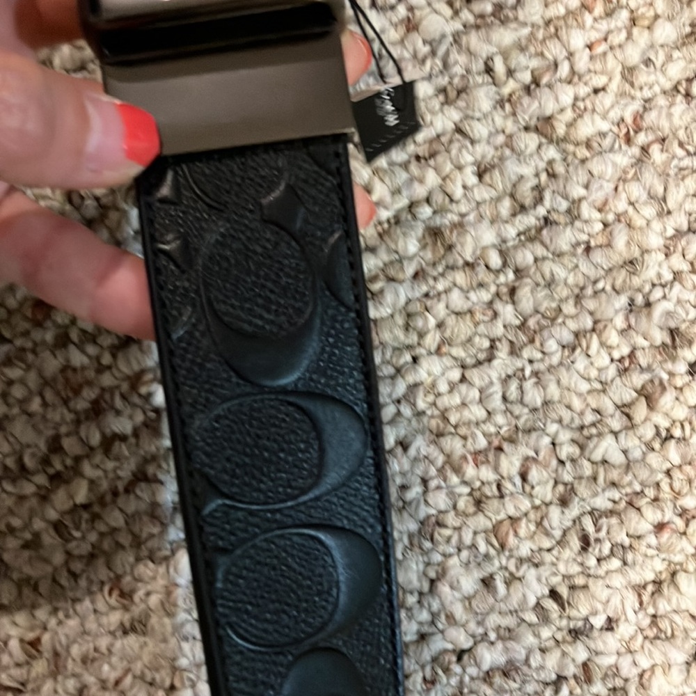 Coach Harness Buckle Cut To Size Reversible Belt, 38 Mm 55168 black - Picture 6 of 10
